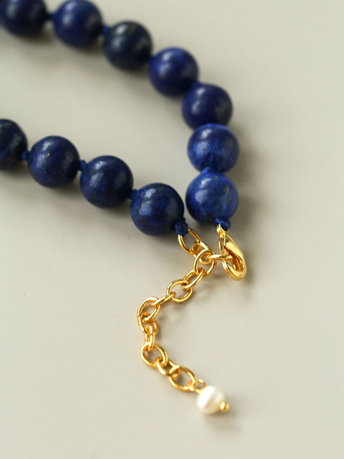 Golden Fish Gemstones Beaded Baroque Drop Necklace